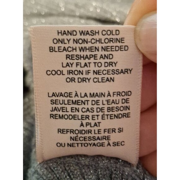 Philosophy Republic Shimmery Metallic Clothing Women's 2X Gray Batwing Sweater - Picture 6 of 7